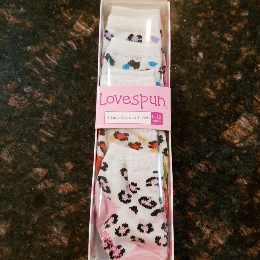 6pk baby girl socks NWT